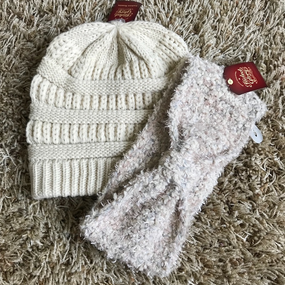 Headband and beanie set